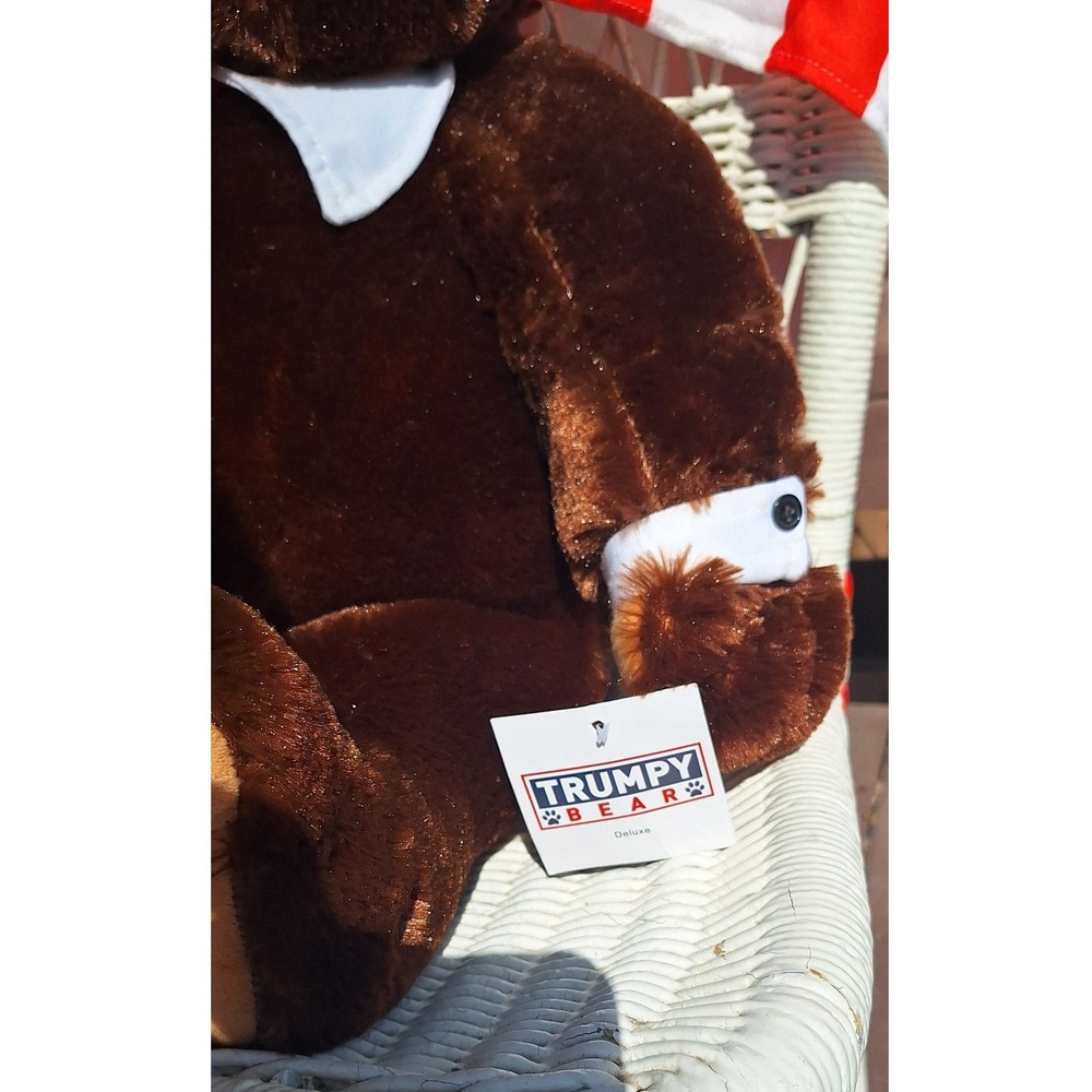 Trumpy Bear Deluxe Plush 22 inch Collectible with American Flag Blanket Inside - Picture 2 of 11